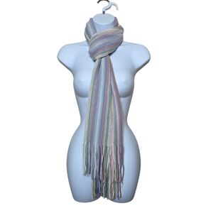 Lane Bryant Pastel Striped Knit Scarf